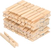 250x Wasknijpers naturel van hout - Huishouding - De was doen - Was ophangen - Wasknijpers/wasgoedknijpers/knijpers hout