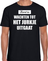 Kerst is: wachten tot het jurkje uitgaat Kerstshirt / Kerst t-shirt zwart voor heren - Kerstkleding / Christmas outfit S