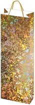 W&o Cadeautas Fles Gestipt 33 X 10 X 9 Cm Papier Goud