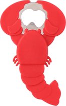 Non-branded Flessenopener Kreeft 12 X 7,5 Cm Polypropyleen Rood