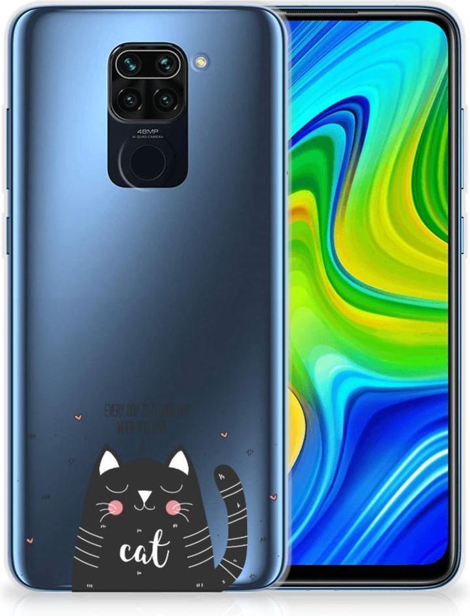 Xiaomi Redmi Note9 Telefoonhoesje met Naam Cat Good Day