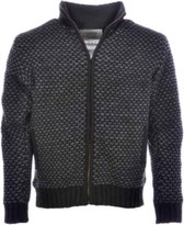 Pure Wool herenvest YWJK-1521 - zwart - M