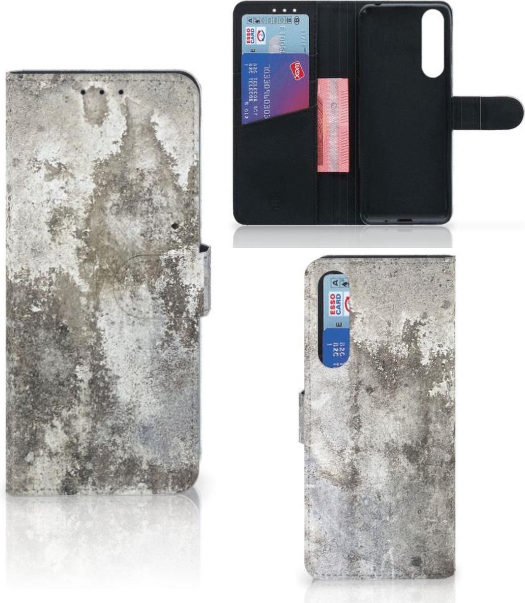 Boekhoesje voor Sony Xperia 1 II Bookcase Beton Print