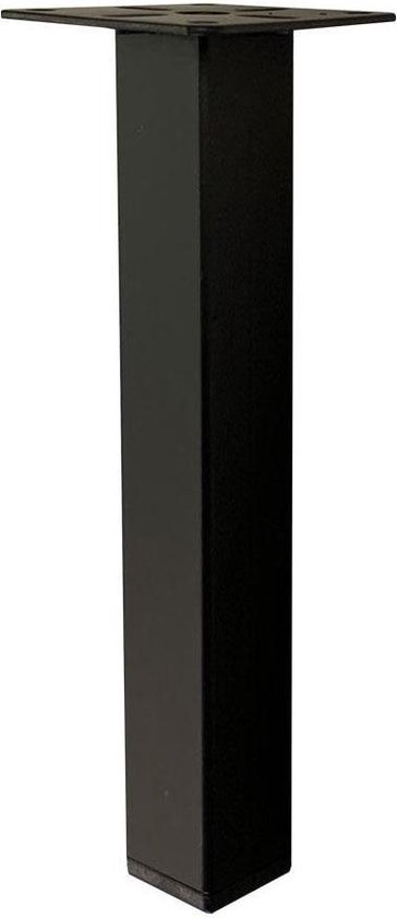 Zwarte vierkanten meubelpoot hoogte 20 cm | bol