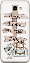 Samsung Galaxy J6 2018 hoesje siliconen - Where to go next - Soft Case Telefoonhoesje - Tekst - Multi