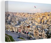 Canvas Schilderij Stad in Jordanië - 120x80 cm - Wanddecoratie
