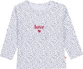 Little Label - baby shirt - white dot love - maat: 62 - bio-katoen