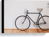 Canvas  - Wielrenner fiets met Witte Achtergrond  - 40x30cm Foto op Canvas Schilderij (Wanddecoratie op Canvas)