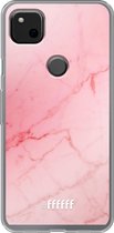 Google Pixel 4a Hoesje Transparant TPU Case - Coral Marble #ffffff