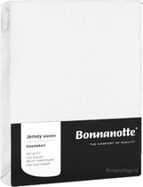 Bonnanotte (topper) Hoeslaken Jersey Elastan Wit 90/100x200/220