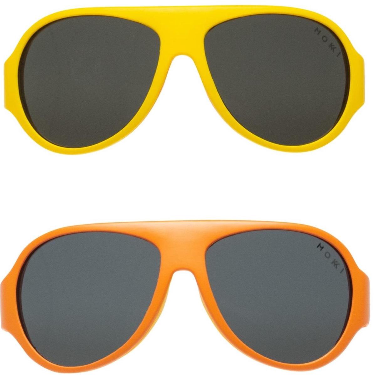 Mokki Zonnebril Click & Change Junior 2-5 Jaar Geel 2 Stuks