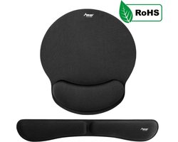MG ZH-01 Polssteun - Muismat - Polssteun - Zwart - ANTI SLIP - Gaming - Ergonomisch - Muisarm - Polsklachten - Computer - Laptop