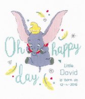 Vervaco Geboortebord Dumbo Oh happy day borduren (pakket) PN-0176205