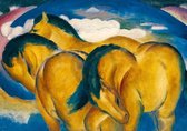 Franz Marc - Die kleinen gelben Pferde Kunstdruk 29,7x21cm