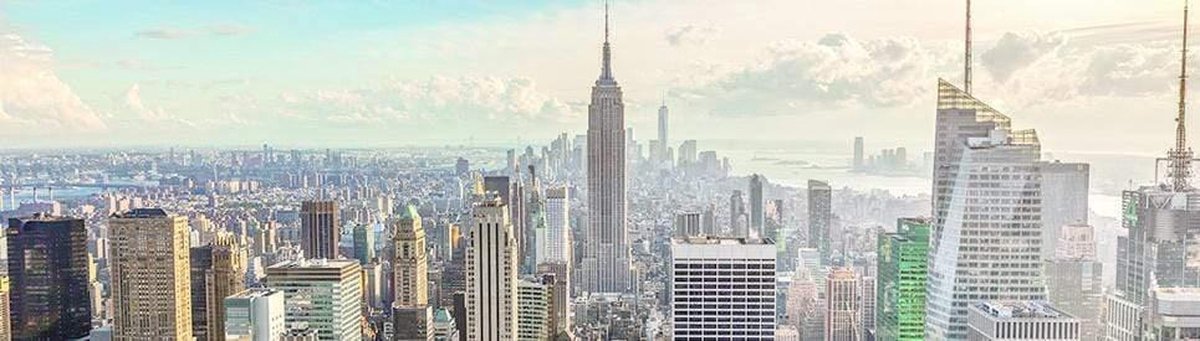 Vliesfotobehang Panorama Fotobehang 2 Banen, New York Art. 17006