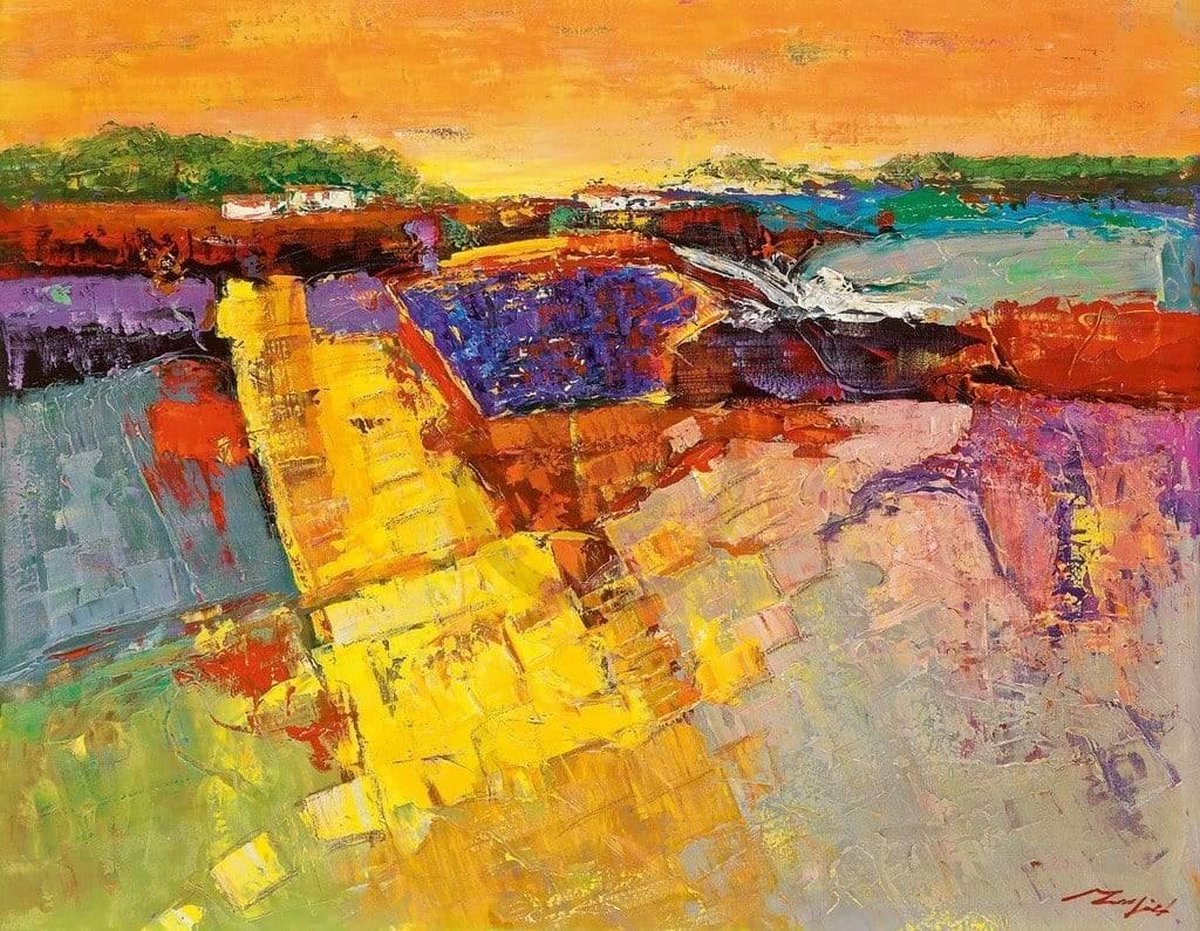 PGM Kunstdruk Madjid - Lavendelfeld 90x70cm Divers