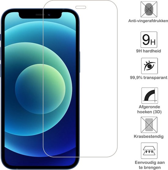 Coque pour iPhone 12, coque en Siliconen résistante aux chocs avec 2 films de protection d'écran – Coque pour iPhone 12, coque résistante aux chocs – Transparente