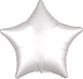 AMSCAN - Witte satijnen aluminium ster ballon - Decoratie > Ballonnen