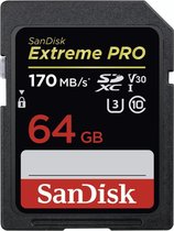 SanDisk Extreme Pro SDXC 64GB - V30 U3 UHS-I -170MB/s