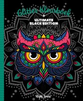 Ultimate black Glitterkleurboek - Night Forest