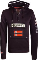 Geographical Norway Hoodie Capuchon Zwart Gymclass - L