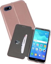 Slim Folio Case - Book Case Telefoonhoesje - Folio Flip Hoesje - Geschikt voor Huawei Y5 Lite / Y5 Prime 2018 - Roze