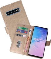 Bookstyle Wallet Cases Hoesje voor Samsung Galaxy S10 Goud