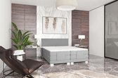 Elektrische Boxspring Stockholm - Inclusief 7-comfortzones pocketveringmatras - Grijs - 160x200 cm