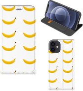 Telefoon Hoesje Geschikt voor iPhone 12 Mini Flip Cover Banana