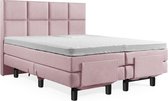 Boxspring Elektrische 140x220 Compleet Oudroze 8 vlaks luxe