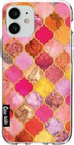 Casetastic Apple iPhone 12 Mini Hoesje - Softcover Hoesje met Design - Pink Moroccan Tiles Print