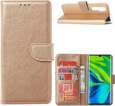 Xiaomi Mi Note 10 Lite - Bookcase Goud - portemonee hoesje