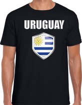 Uruguay landen t-shirt zwart heren - Uruguayaanse landen shirt / kleding - EK / WK / Olympische spelen Uruguay outfit 2XL