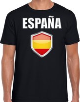 Spanje landen t-shirt zwart heren - Spaanse landen shirt / kleding - EK / WK / Olympische spelen Espana outfit M