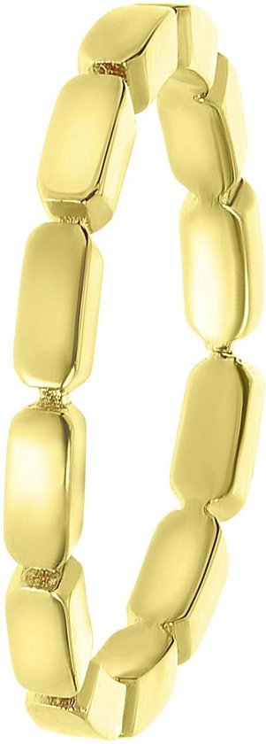 Lucardi Dames Goldplated ring fantasy - Ring - Cadeau - Goudkleurig