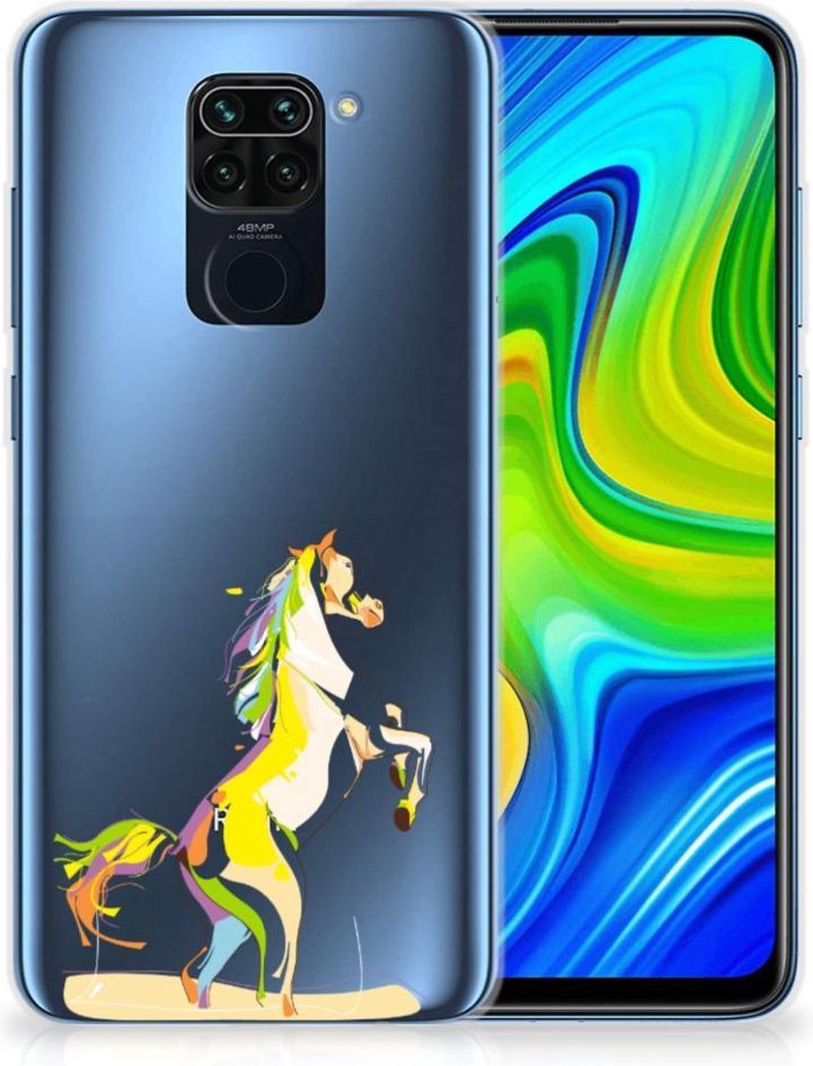 Xiaomi Redmi Note9 Telefoonhoesje met Naam Horse Color