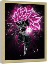 Foto in frame , Dragon Ball 3, 70x100cm , roze wit zwart , wanddecoratie