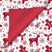 Cadeaupapier inpakpapier geschenkpapier rol Kerst Silver duo 50 centimeter x 200 meter