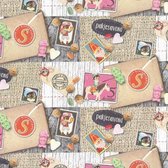 Cadeaupapier inpakpapier geschenkpapier rol Sint Silver 50 centimeter x 200 meter