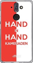 6F hoesje - geschikt voor Nokia 8 Sirocco -  Transparant TPU Case - Feyenoord - Hand in hand, kameraden #ffffff