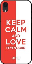 6F hoesje - geschikt voor iPhone Xr -  TPU Case - Feyenoord - Keep calm #ffffff