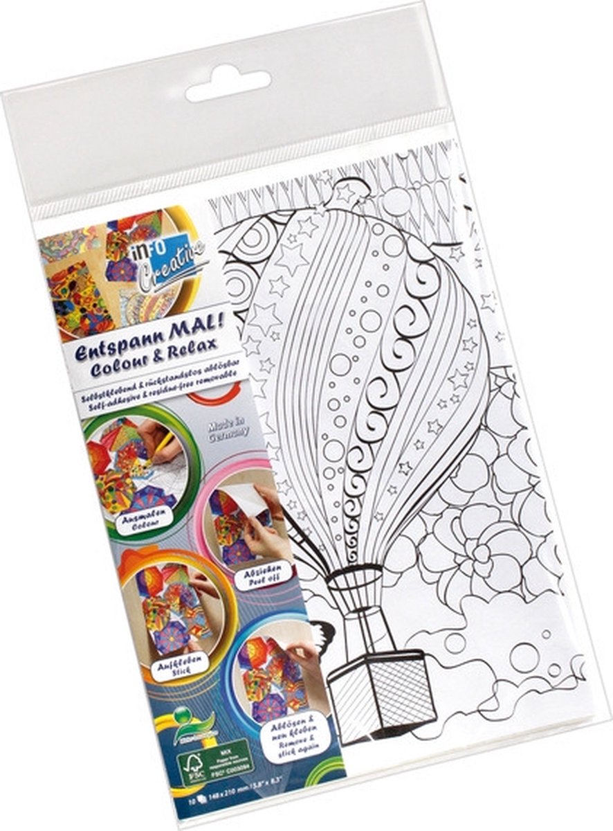 Info Notes creative kleurvel A5 148 x 210mm Colour & Relax voor volwassenen