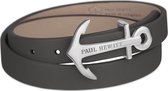 Paul Hewitt Wrap Bracelet PH-WB-S-13M - Armband - Leer - Grijs - 42,5 cm