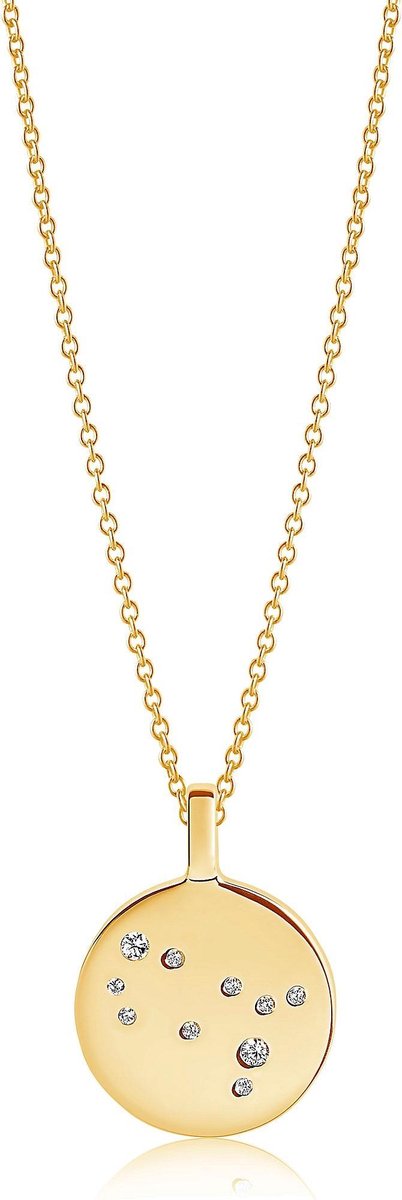 Sif Jakobs Jewellery Dames-Ketting 925 Zilver gerhodineerd Zirkonia One Size Tweelingen 87604527