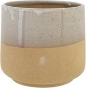 Bloempot Bottom Part Sanded Finish Greige 15x15xh15cm Rond Aardewerk