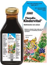 Salus Floradix-Kindervital fruity – Voor groei en ontwikkeling van botten bij kinderen – Vloeibare multivitamine met calcium en vitamine D – 250 ml