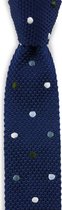 We Love Ties - Kinderstropdas gebreid Fun Dots - gebreid polyester - marineblauw / wit / groen