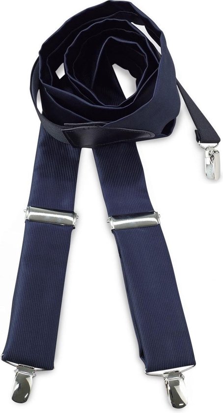 We Love Ties - Bretels - Bretels polyester stof marineblauw - marineblauw