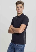 Urban Classics Polo shirt -2XL- Garment Dye Zwart