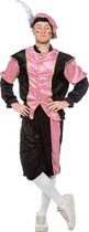 Pietenpak voor volwassenen - roze / zwart - Pieten kostuum 50 (S/M)